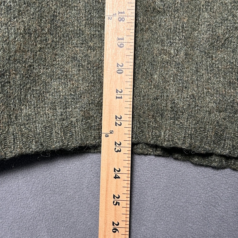 Vtg 90s BKE Wool Blend Striped Sweater Mens L Green Gray Crewneck Knit USA Made - Picture 4 of 6